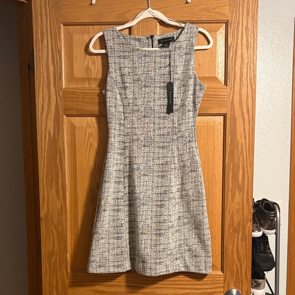 NWT Tahari Sleeveless Tweed Fit-and-Flare Dress - Size 2